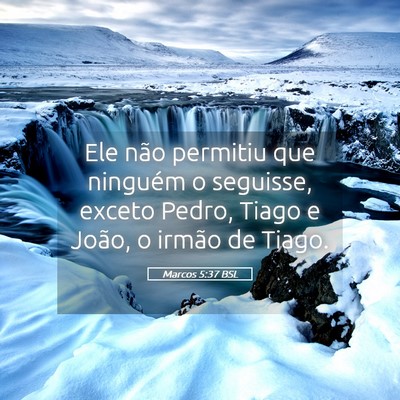 Picture 05 - Marcos 5:37 BSL - Ele não permitiu que ninguém o seguisse, exceto - Bible Verse Picture