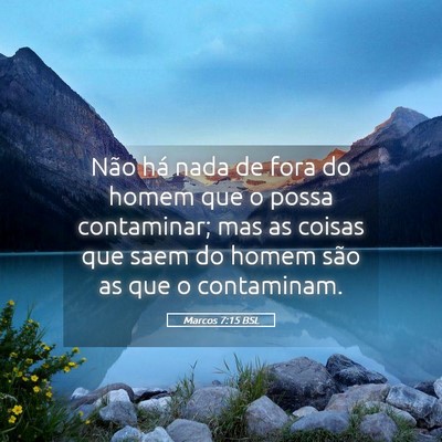 Picture 05 - Marcos 7:15 BSL - Não há nada de fora do homem que o possa - Bible Verse Picture