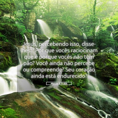 Picture 05 - Marcos 8:17 BSL - Jesus, percebendo isso, disse-lhes: “Por que - Bible Verse Picture