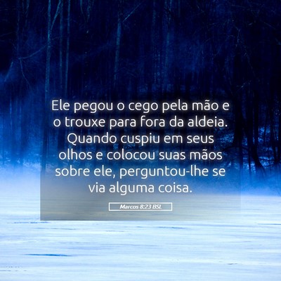 Picture 05 - Marcos 8:23 BSL - Ele pegou o cego pela mão e o trouxe para fora - Bible Verse Picture