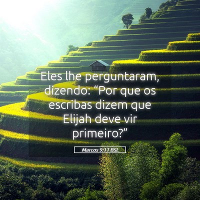 Picture 05 - Marcos 9:11 BSL - Eles lhe perguntaram, dizendo: “Por que os - Bible Verse Picture