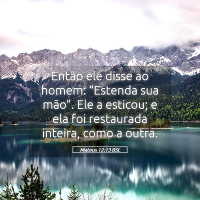 Picture 05 - Mateus 12:13 BSL - Então ele disse ao homem: “Estenda sua - Bible Verse Picture