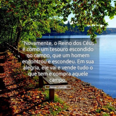 Picture 05 - Mateus 13:44 BSL - “Novamente, o Reino dos Céus é como um - Bible Verse Picture
