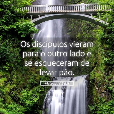 Picture 05 - Mateus 16:5 BSL - Os discípulos vieram para o outro lado e se - Bible Verse Picture