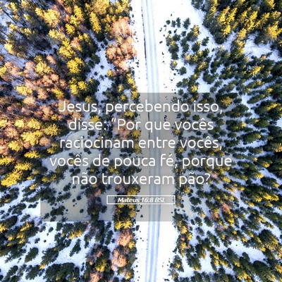 Picture 05 - Mateus 16:8 BSL - Jesus, percebendo isso, disse: “Por que vocês - Bible Verse Picture
