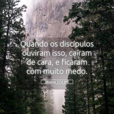 Picture 05 - Mateus 17:6 BSL - Quando os discípulos ouviram isso, caíram de - Bible Verse Picture