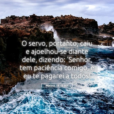 Picture 05 - Mateus 18:26 BSL - O servo, portanto, caiu e ajoelhou-se diante - Bible Verse Picture