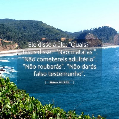 Picture 05 - Mateus 19:18 BSL - Ele disse a ele: “Quais?” Jesus disse: - Bible Verse Picture