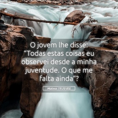 Picture 05 - Mateus 19:20 BSL - O jovem lhe disse: “Todas estas coisas eu - Bible Verse Picture