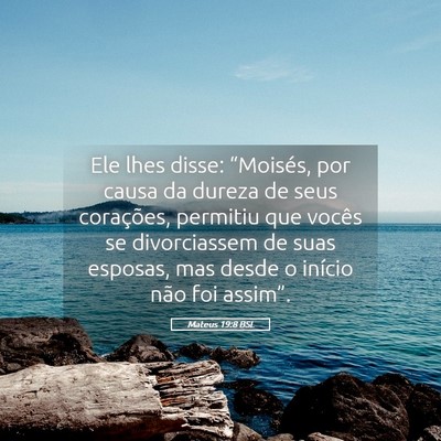 Picture 05 - Mateus 19:8 BSL - Ele lhes disse: “Moisés, por causa da dureza - Bible Verse Picture