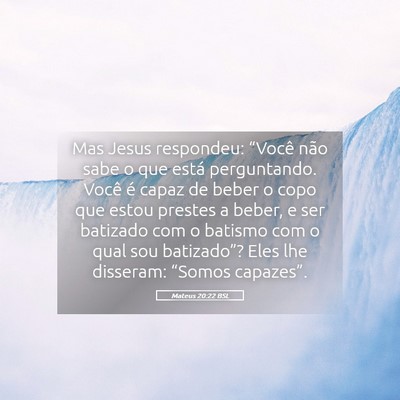 Picture 05 - Mateus 20:22 BSL - Mas Jesus respondeu: “Você não sabe o que - Bible Verse Picture