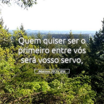Picture 05 - Mateus 20:27 BSL - Quem quiser ser o primeiro entre vós será vosso - Bible Verse Picture