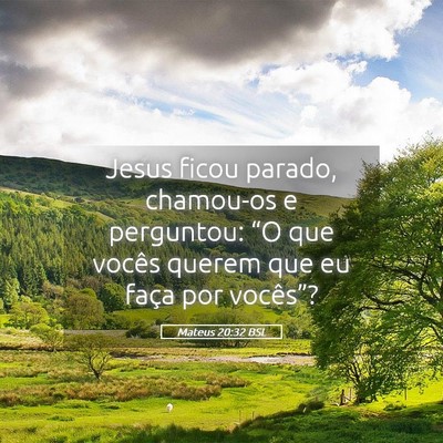 Picture 05 - Mateus 20:32 BSL - Jesus ficou parado, chamou-os e perguntou: “O - Bible Verse Picture