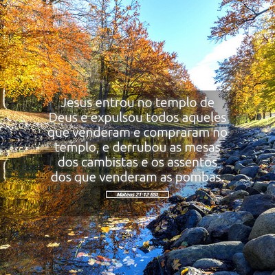 Picture 05 - Mateus 21:12 BSL - Jesus entrou no templo de Deus e expulsou todos - Bible Verse Picture