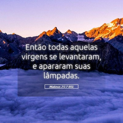 Picture 05 - Mateus 25:7 BSL - Então todas aquelas virgens se levantaram, e - Bible Verse Picture