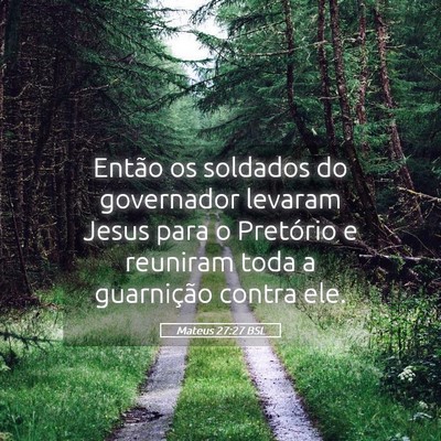 Picture 05 - Mateus 27:27 BSL - Então os soldados do governador levaram Jesus - Bible Verse Picture