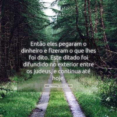Picture 05 - Mateus 28:15 BSL - Então eles pegaram o dinheiro e fizeram o que - Bible Verse Picture