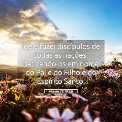 Picture 05 - Mateus 28:19 BSL - Ide e fazei discípulos de todas as nações, - Bible Verse Picture