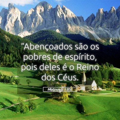 Picture 05 - Mateus 5:3 BSL - “Abençoados são os pobres de espírito, pois - Bible Verse Picture