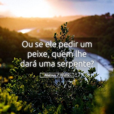 Picture 05 - Mateus 7:10 BSL - Ou se ele pedir um peixe, quem lhe dará uma - Bible Verse Picture