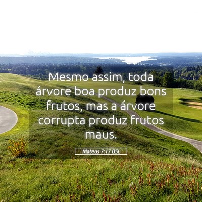Picture 05 - Mateus 7:17 BSL - Mesmo assim, toda árvore boa produz bons frutos, - Bible Verse Picture