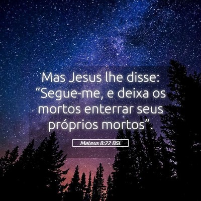 Picture 05 - Mateus 8:22 BSL - Mas Jesus lhe disse: “Segue-me, e deixa os - Bible Verse Picture