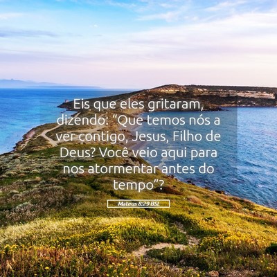 Picture 05 - Mateus 8:29 BSL - Eis que eles gritaram, dizendo: “Que temos nós - Bible Verse Picture