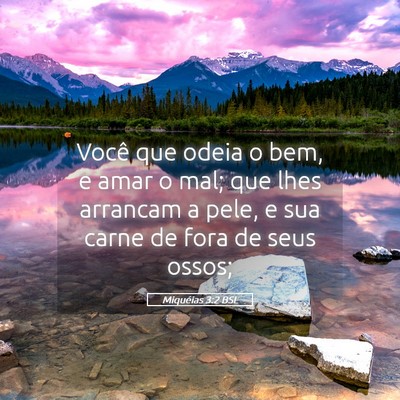 Picture 05 - Miquéias 3:2 BSL - Você que odeia o bem, e amar o mal; que lhes - Bible Verse Picture