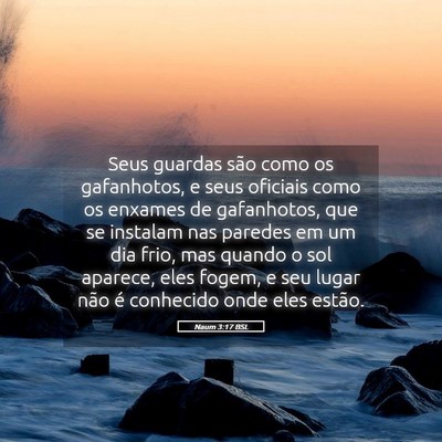 Picture 05 - Naum 3:17 BSL - Seus guardas são como os gafanhotos, e seus - Bible Verse Picture