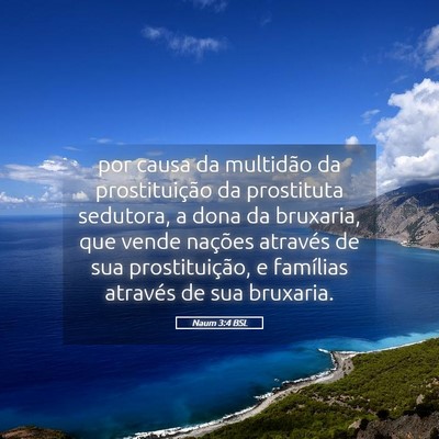 Picture 05 - Naum 3:4 BSL - por causa da multidão da prostituição da - Bible Verse Picture