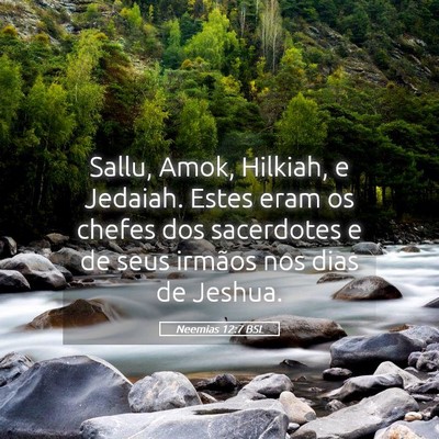 Picture 05 - Neemias 12:7 BSL - Sallu, Amok, Hilkiah, e Jedaiah. Estes eram os - Bible Verse Picture