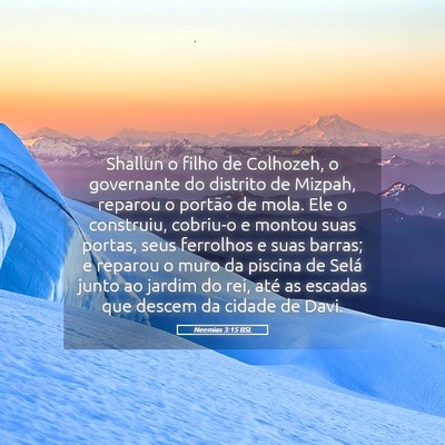 Picture 05 - Neemias 3:15 BSL - Shallun o filho de Colhozeh, o governante do - Bible Verse Picture