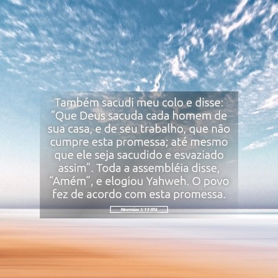 Picture 05 - Neemias 5:13 BSL - Também sacudi meu colo e disse: “Que Deus - Bible Verse Picture