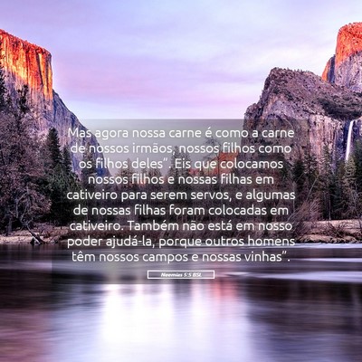 Picture 05 - Neemias 5:5 BSL - Mas agora nossa carne é como a carne de nossos - Bible Verse Picture