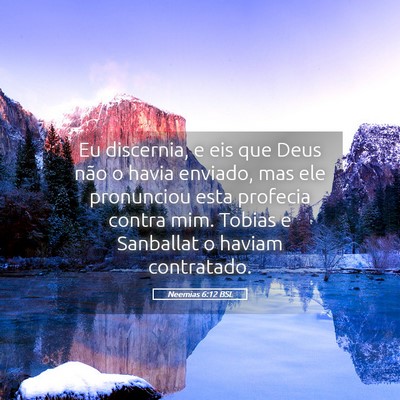 Picture 05 - Neemias 6:12 BSL - Eu discernia, e eis que Deus não o havia - Bible Verse Picture