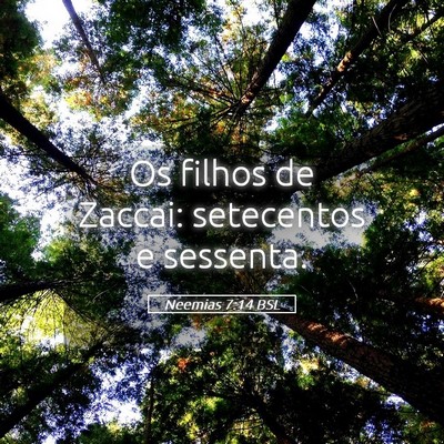 Picture 05 - Neemias 7:14 BSL - Os filhos de Zaccai: setecentos e - Bible Verse Picture