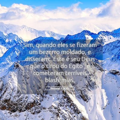Picture 05 - Neemias 9:18 BSL - Sim, quando eles se fizeram um bezerro moldado, e - Bible Verse Picture