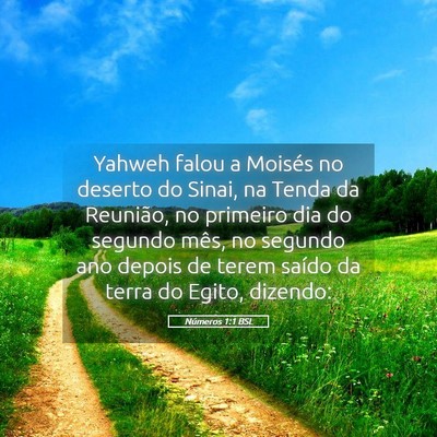 Picture 05 - Números 1:1 BSL - Yahweh falou a Moisés no deserto do Sinai, na - Bible Verse Picture