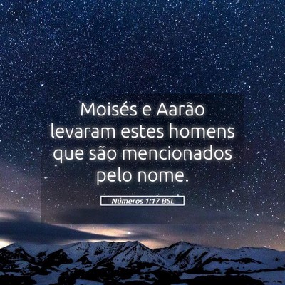 Picture 05 - Números 1:17 BSL - Moisés e Aarão levaram estes homens que são - Bible Verse Picture