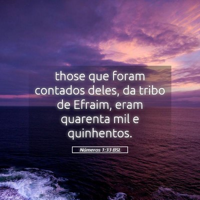 Picture 05 - Números 1:33 BSL - those que foram contados deles, da tribo de - Bible Verse Picture