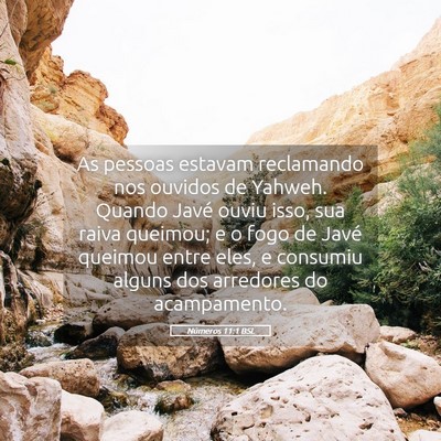 Picture 05 - Números 11:1 BSL - As pessoas estavam reclamando nos ouvidos de - Bible Verse Picture