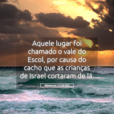 Picture 05 - Números 13:24 BSL - Aquele lugar foi chamado o vale do Escol, por - Bible Verse Picture