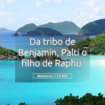 Picture 05 - Números 13:9 BSL - Da tribo de Benjamin, Palti o filho de - Bible Verse Picture