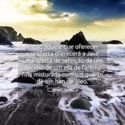 Picture 05 - Números 15:4 BSL - então aquele que oferecer sua oferta oferecerá - Bible Verse Picture
