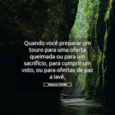 Picture 05 - Números 15:8 BSL - Quando você preparar um touro para uma oferta - Bible Verse Picture