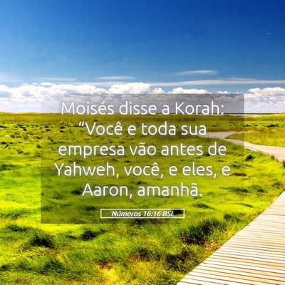 Picture 05 - Números 16:16 BSL - Moisés disse a Korah: “Você e toda sua - Bible Verse Picture