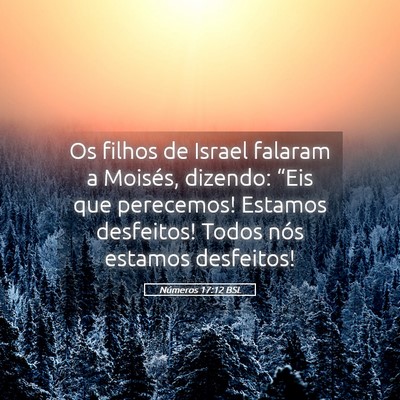 Picture 05 - Números 17:12 BSL - Os filhos de Israel falaram a Moisés, dizendo: - Bible Verse Picture