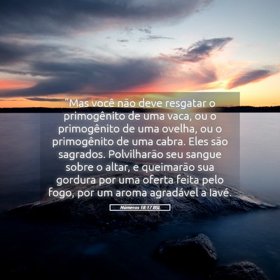 Picture 05 - Números 18:17 BSL - “Mas você não deve resgatar o primogênito de - Bible Verse Picture