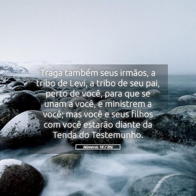 Picture 05 - Números 18:2 BSL - Traga também seus irmãos, a tribo de Levi, a - Bible Verse Picture