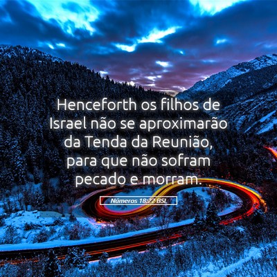 Picture 05 - Números 18:22 BSL - Henceforth os filhos de Israel não se - Bible Verse Picture